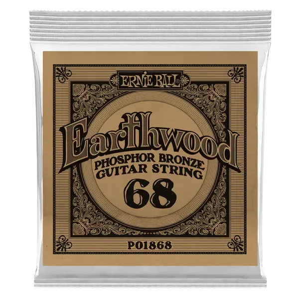 Струна для акустической гитары Ernie Ball P01868 Earthwood, фосфорная бронза, калибр 68