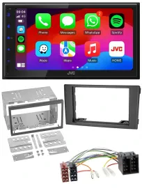 JVC Bluetooth 2DIN MP3 DAB USB Autoradio für Iveco Daily 06-14 schwarz