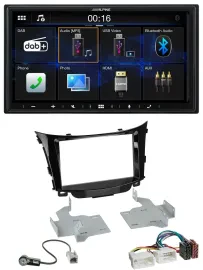 Alpine Bluetooth 2DIN MP3 DAB USB Autoradio für Hyundai i30 (ab 12)