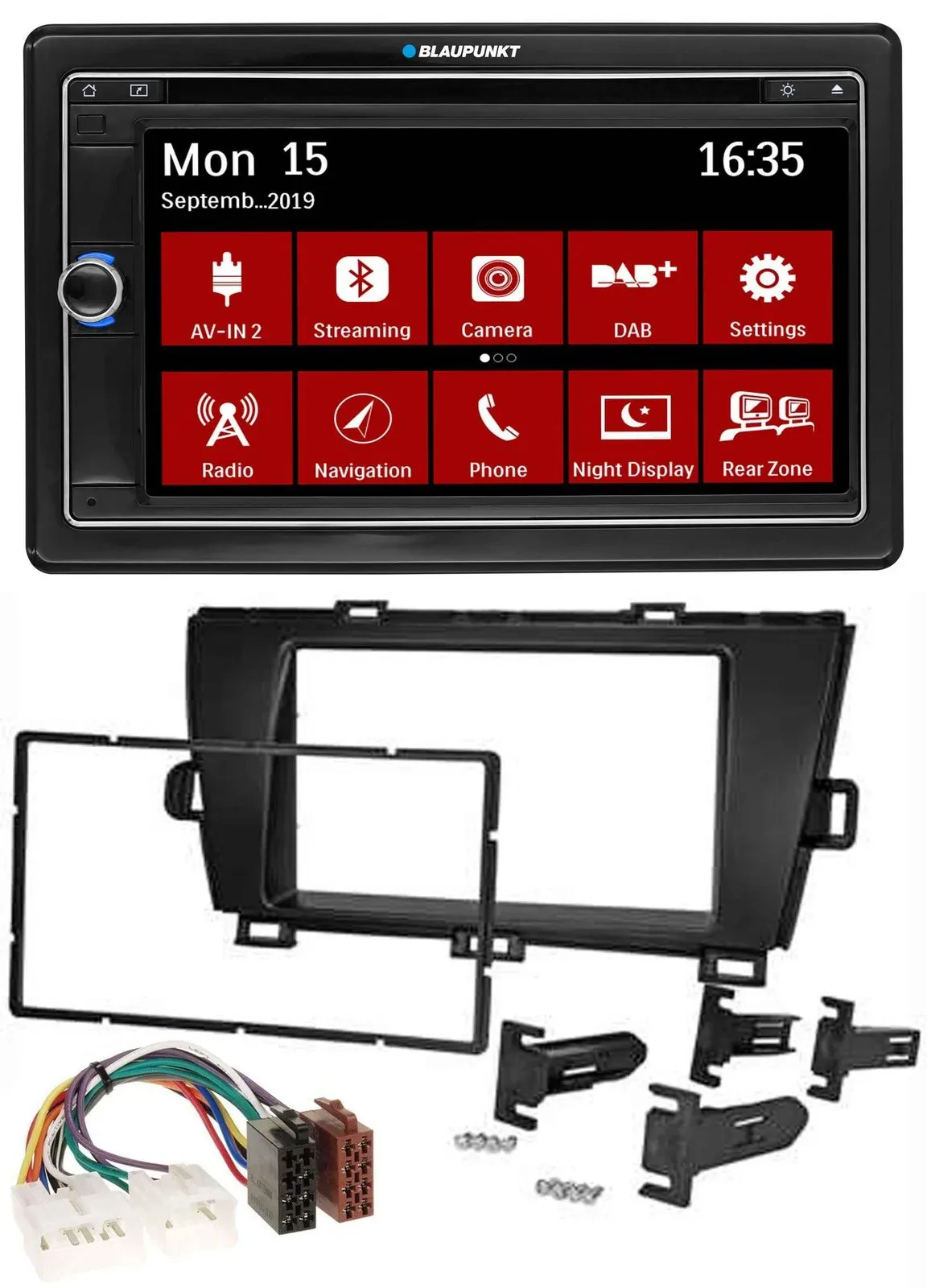 Blaupunkt Bluetooth DAB 2DIN USB DVD MP3 Autoradio für Toyota Prius (2009-2012)