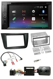 Pioneer Bluetooth Lenkrad USB 2DIN DAB DVD Autoradio für Seat Altea Toledo schwa