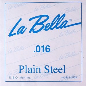 Струна для акустической и электрогитары La Bella PS016, сталь, калибр 16