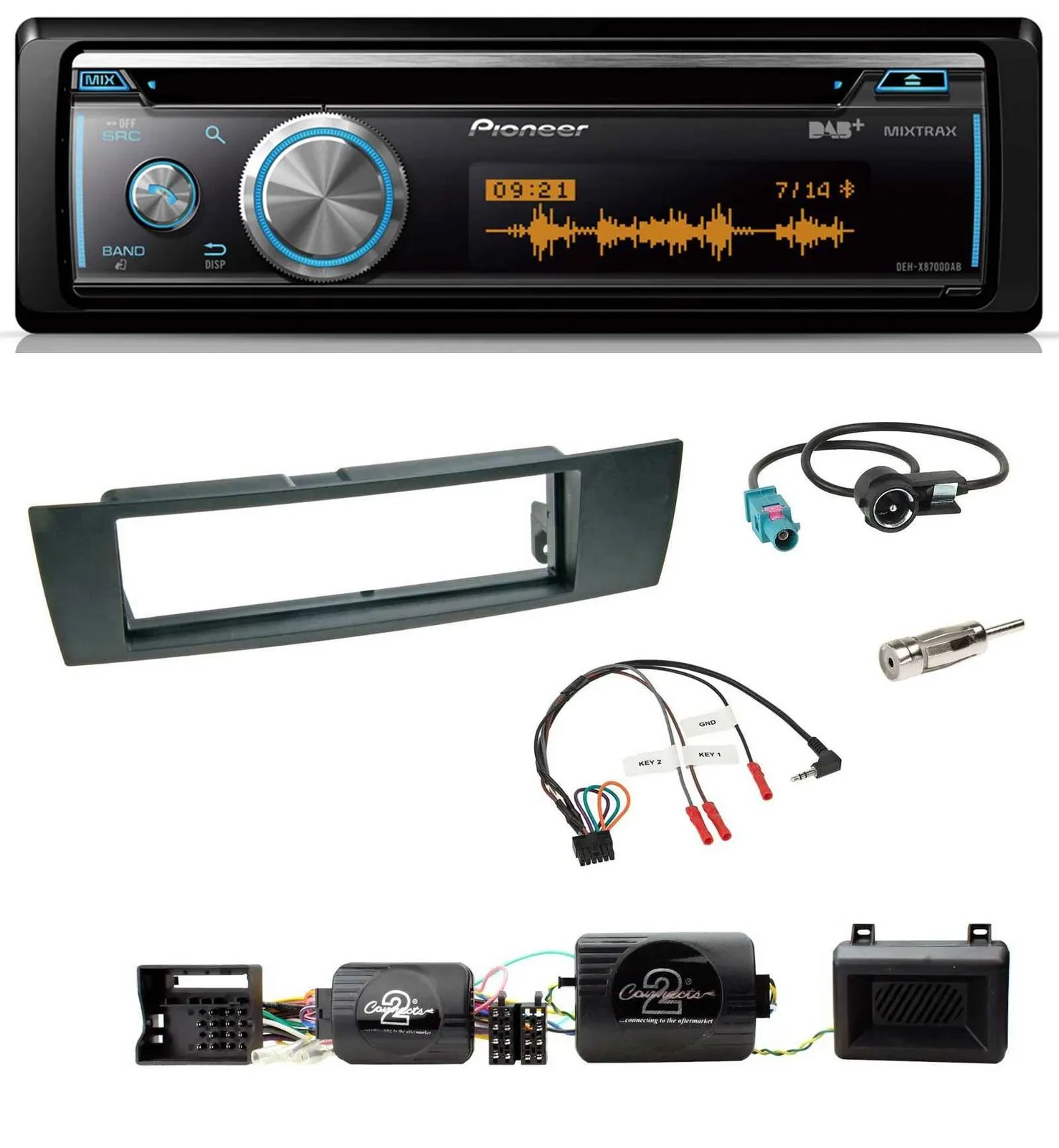 Pioneer Lenkrad DAB USB CD Bluetooth Autoradio für BMW 1er 2004-2013 E87