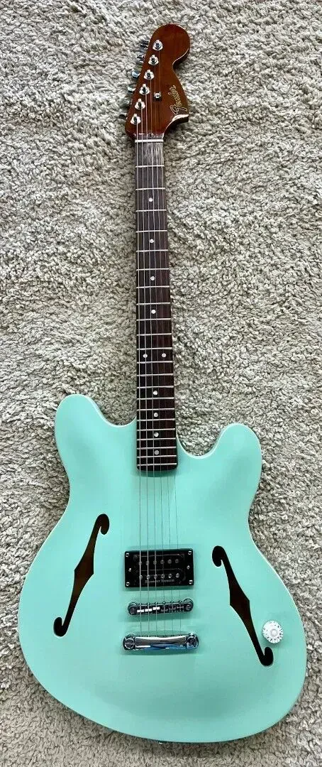 Fender Tom DeLonge Starcaster Elec. Guitar, Rosewood board, Satin Surf Green
