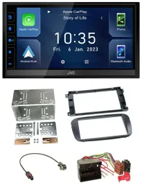 JVC DAB Bluetooth MP3 USB 2DIN Autoradio für Ford S-Max Mondeo ab 2007 Profi sch