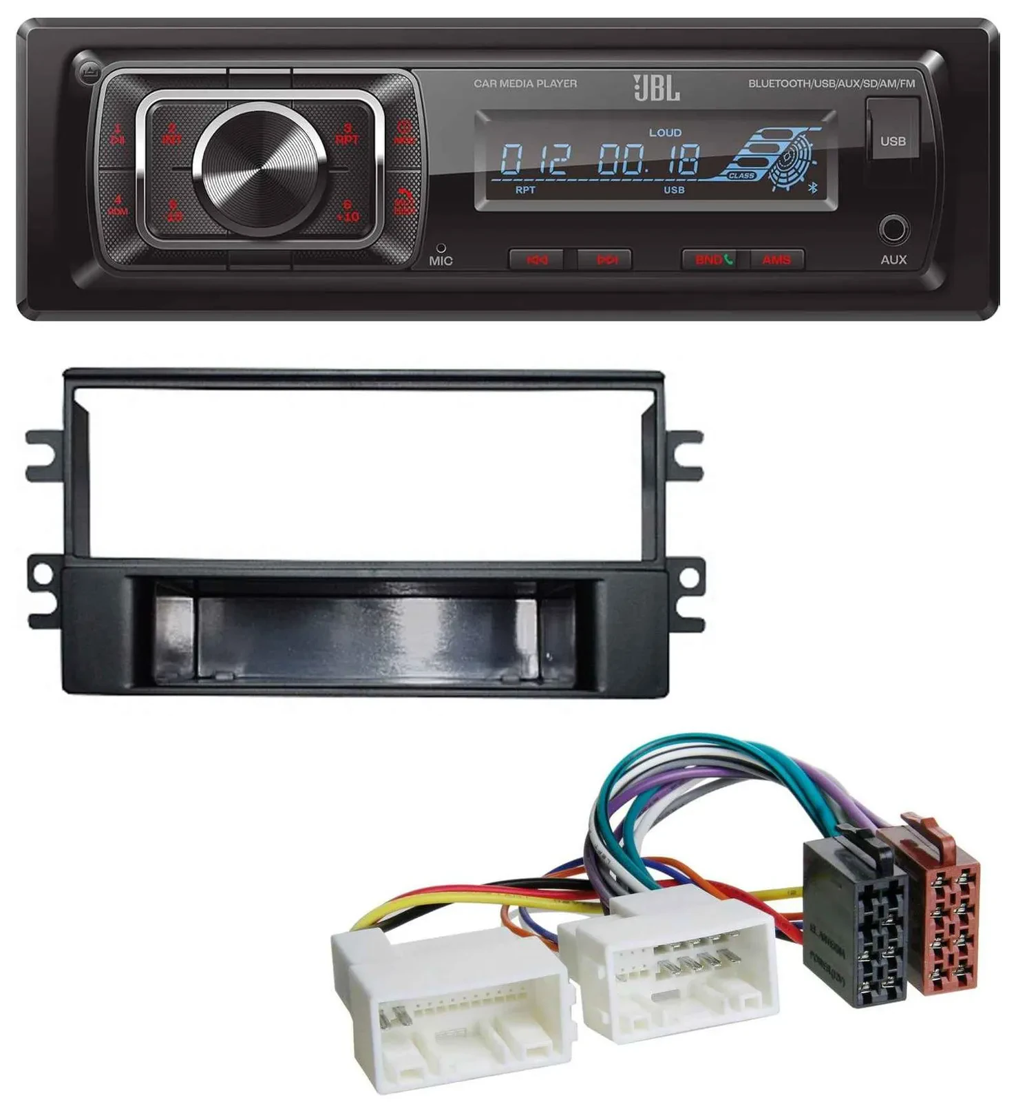 JBL SD AUX MP3 USB Bluetooth Autoradio für Kia Carens (ab 2007)