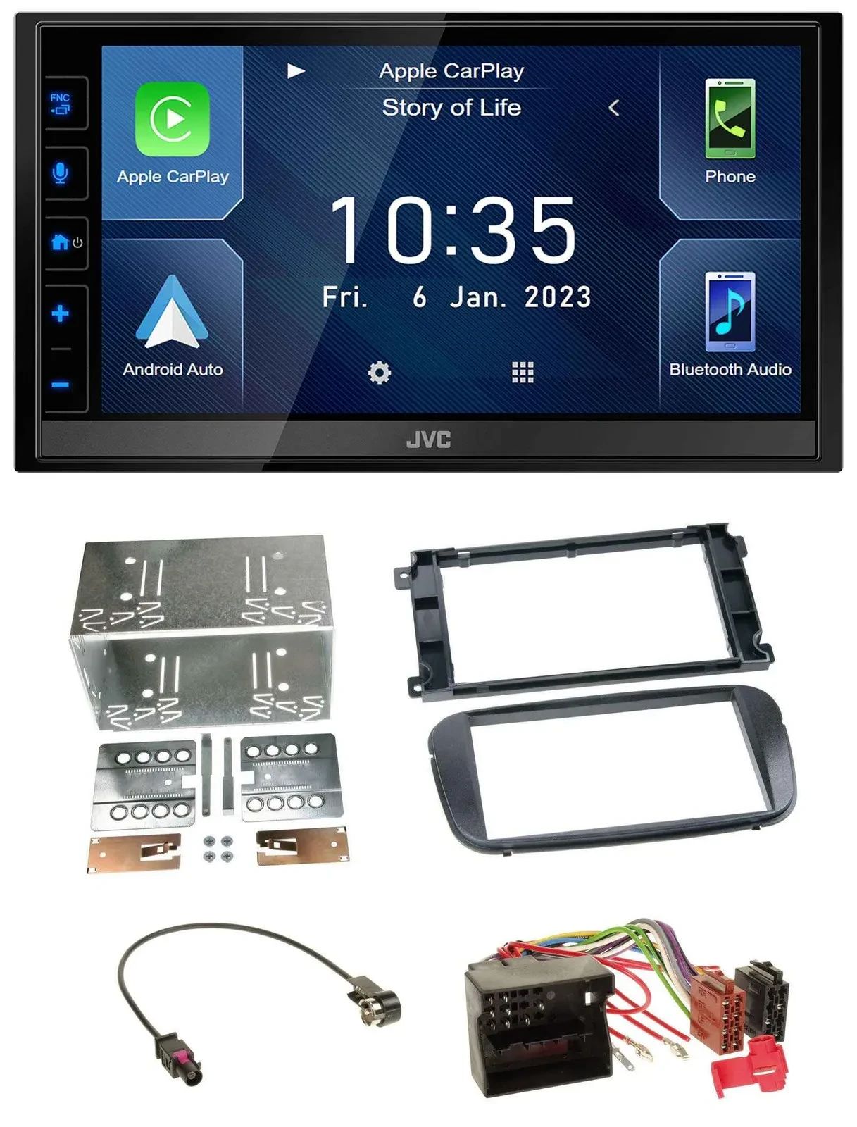 JVC DAB Bluetooth MP3 USB 2DIN Autoradio für Ford S-Max Mondeo ab 2007 Profi sch