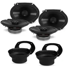 NVX VSP68 5x7"/6x8" Car Speakers+NVX Baffles+Sound Deadening