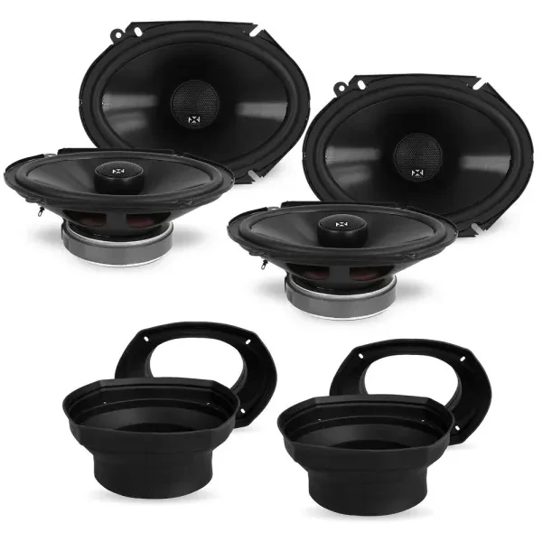 NVX VSP68 5x7"/6x8" Car Speakers+NVX Baffles+Sound Deadening