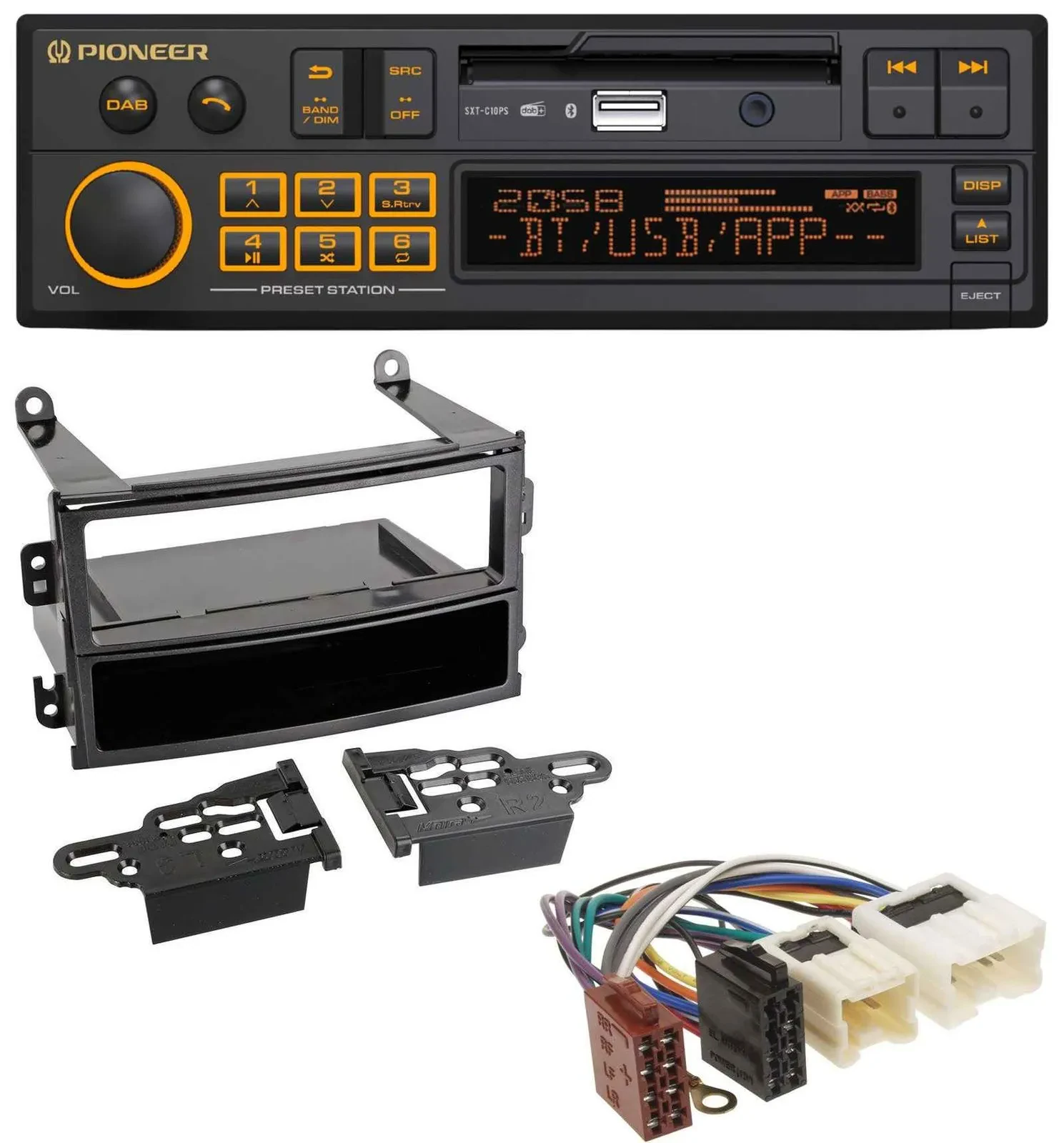 Pioneer DAB MP3 USB Bluetooth Autoradio für Nissan 350Z Roadster 2003-2005