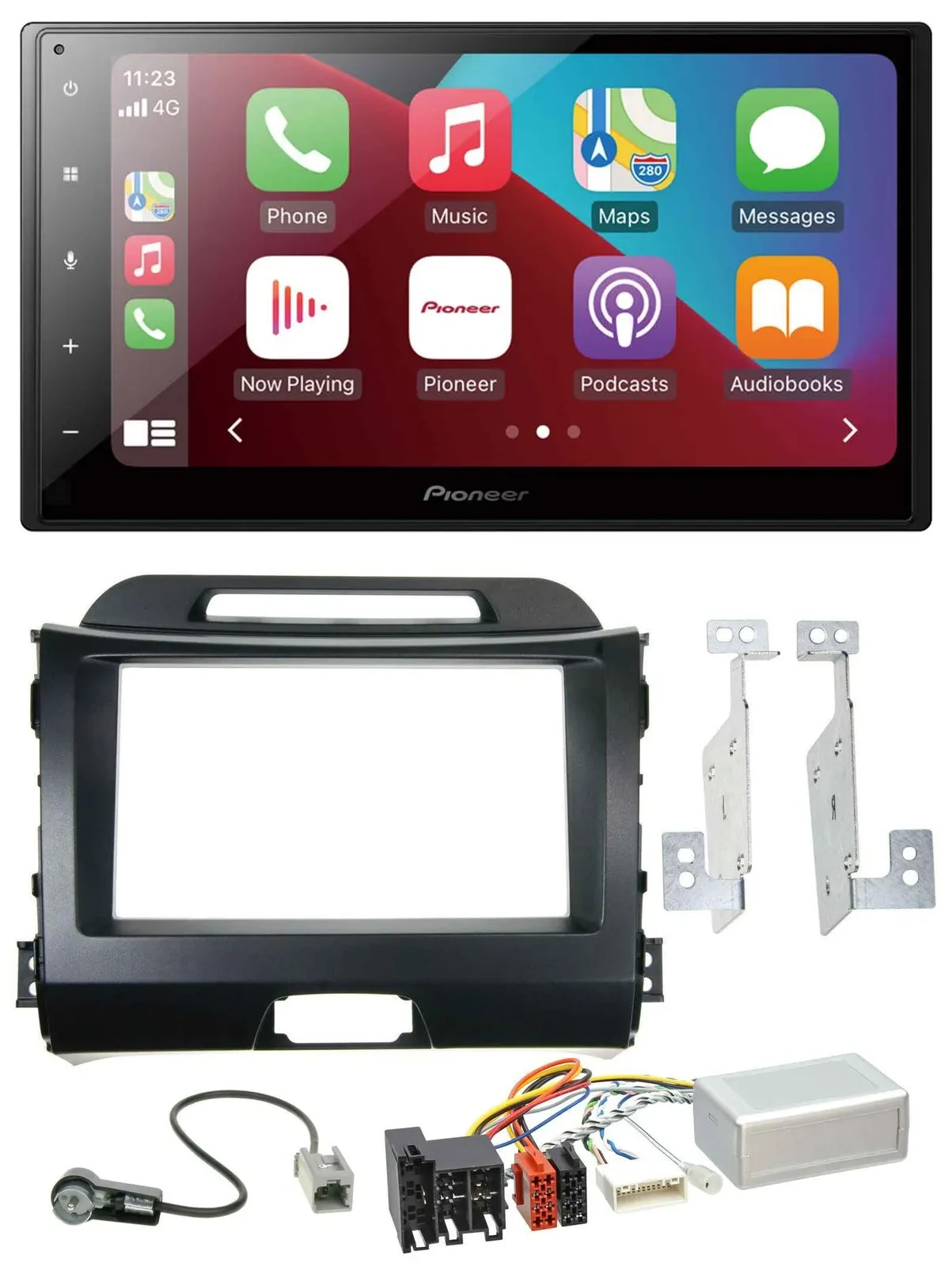 Pioneer USB Lenkrad DAB 2DIN Bluetooth Autoradio für Kia Sportage 3 10-15 Navi s