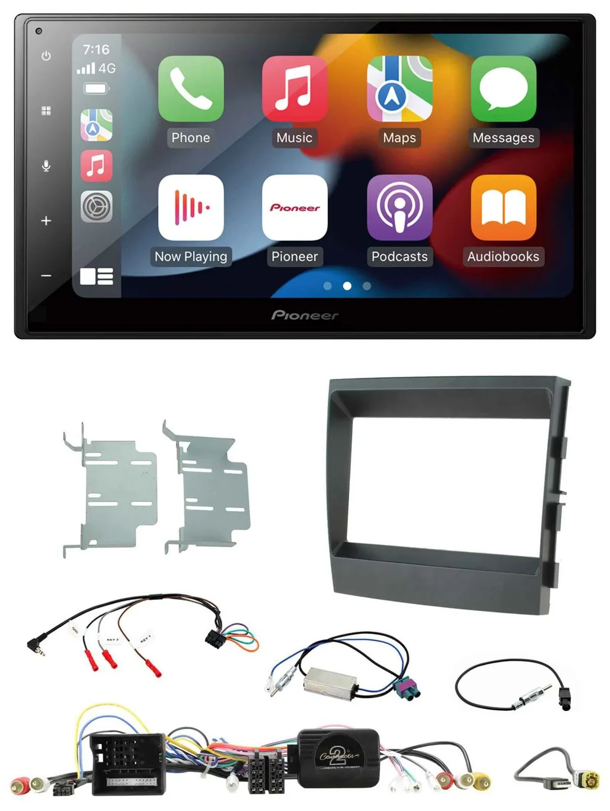 Pioneer DAB Bluetooth 2DIN USB Lenkrad Autoradio für Porsche Panamera 2009-2016