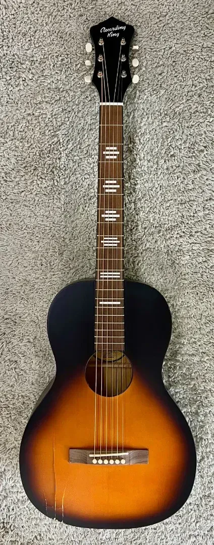 Recording King RPS-9-BSN Limited Edition Single 9 Series O Acoustic Guitar -Bstk