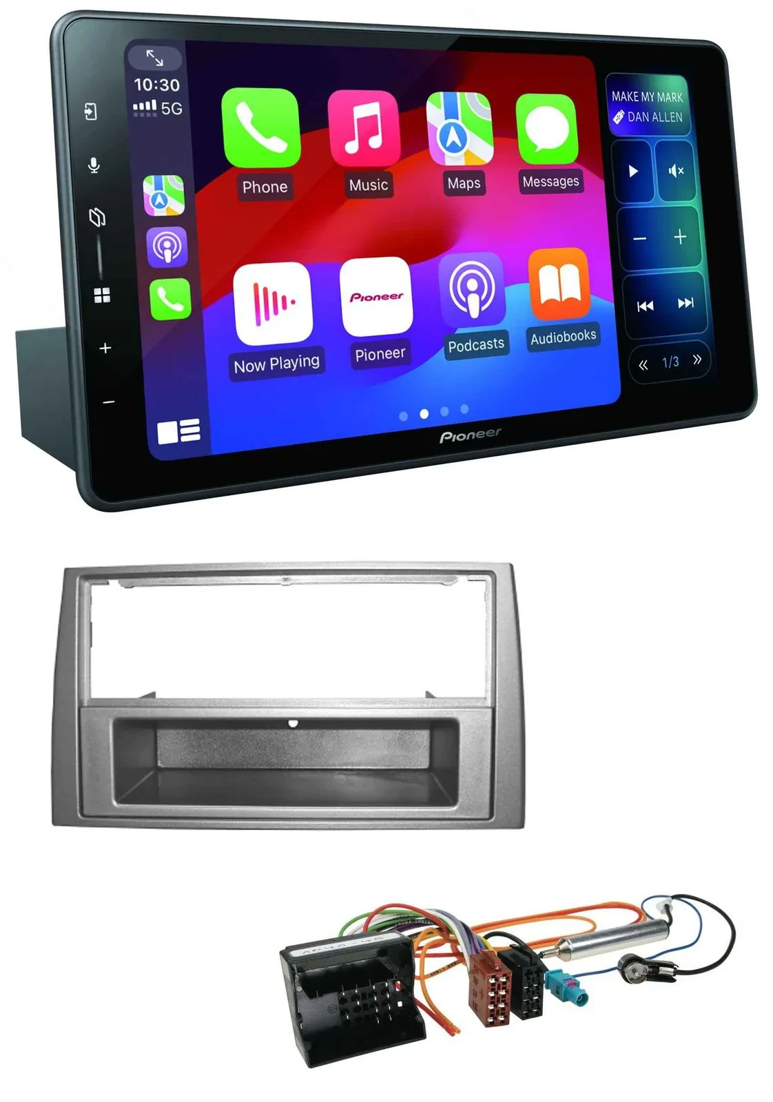 Pioneer Bluetooth DAB MP3 USB Autoradio für Peugeot 308 07-09 dunkelsilber