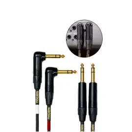 Mogami Gold Key SB-20R | Stereo Keyboard Cable TRS to TS Right Angle Plugs 20ft