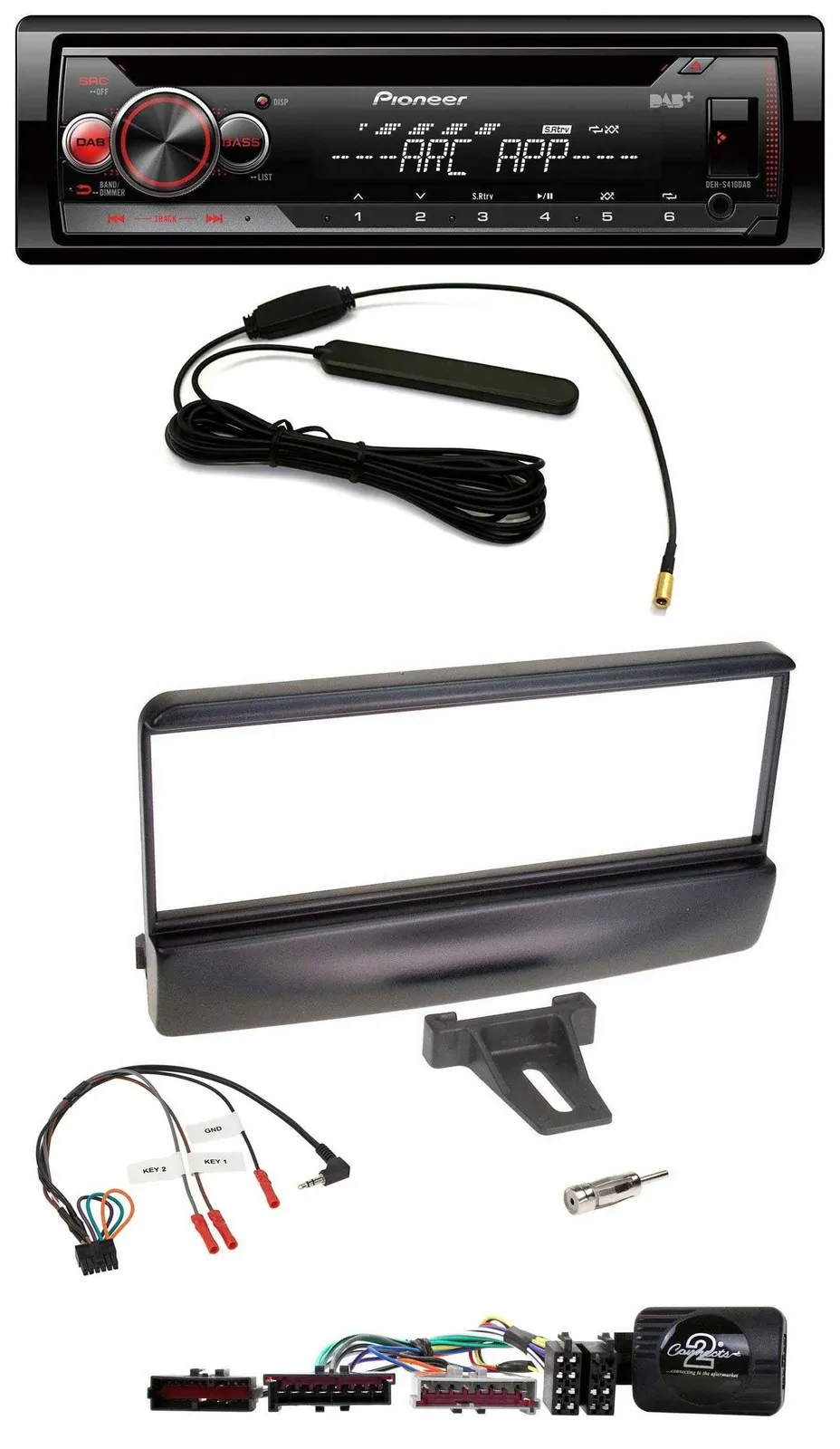 Pioneer CD USB Lenkrad DAB MP3 Autoradio für Ford Mondeo 2000-02 schwarz