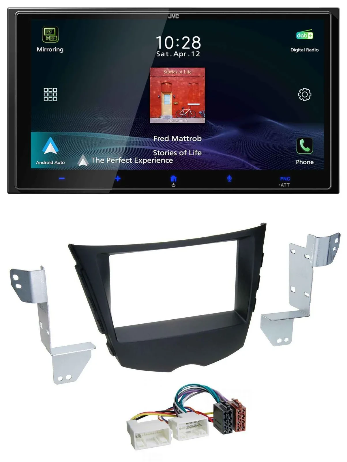 JVC USB Bluetooth 2DIN DAB MP3 Autoradio für Hyundai Veloster FS ab 2011