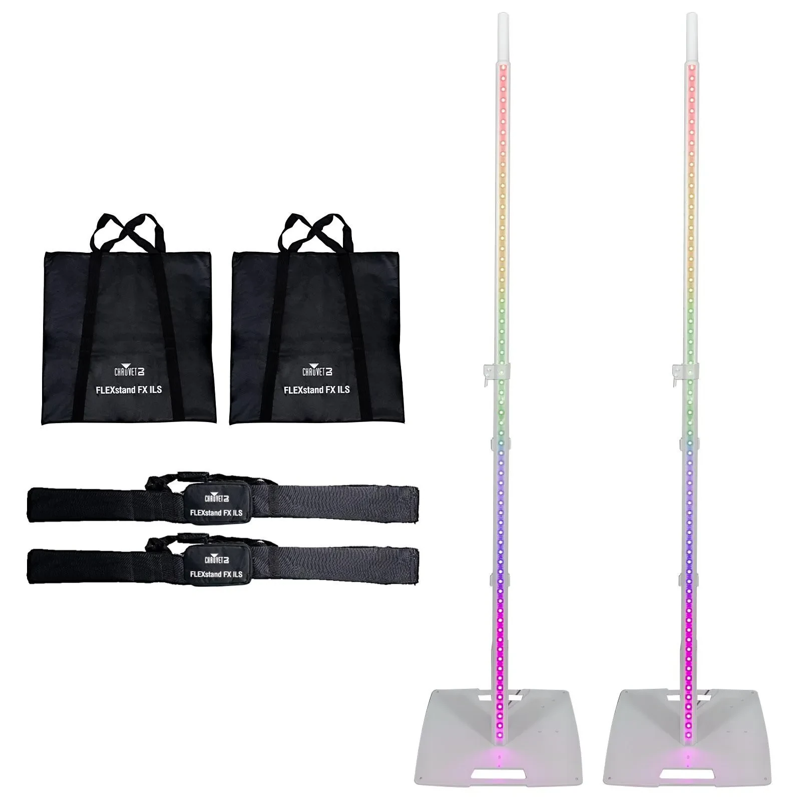 Стойка для акустических систем Chauvet DJ FLEXstand FX ILS белый, с LED-лентой (набор, пара)