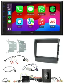 JVC Bluetooth USB Lenkrad 2DIN DAB Autoradio für Porsche Panamera 09-16 Infoadap