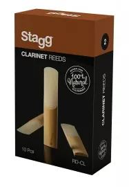 Stagg Box of 10 Bb Clarinet Reeds, 2 Hardness, 100% Natural #RD-CL2