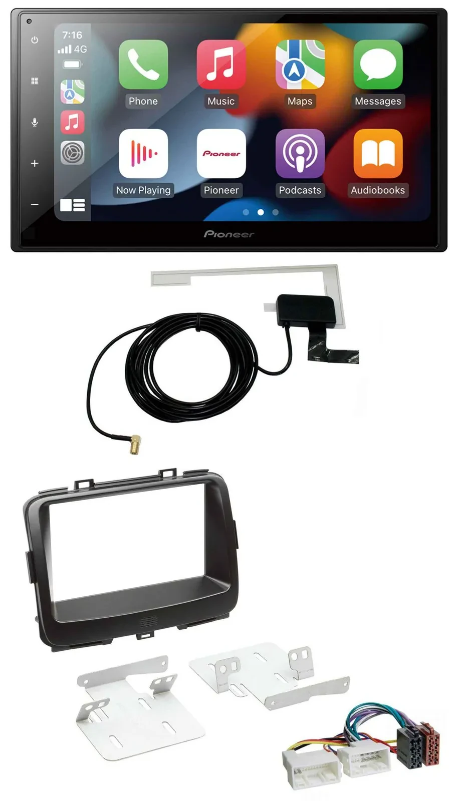 Pioneer MP3 USB Bluetooth DAB 2DIN Autoradio für Kia Carens 4 RP ab 2013