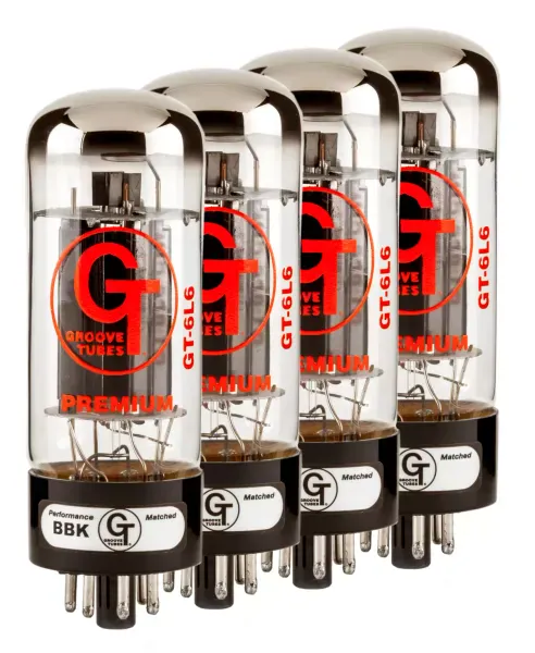 Лампа для усилителя Groove Tubes GT-6L6-S Gold Series Medium (подобранный квартет)