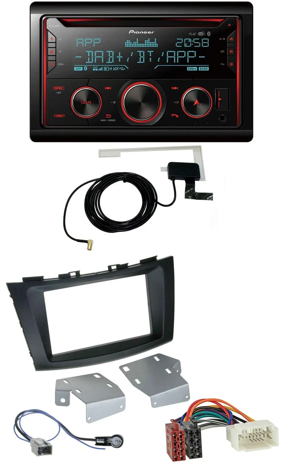 Автомагнитола для Suzuki Swift (с 2010) Pioneer 2 DIN, CD/MP3, USB, Bluetooth, DAB