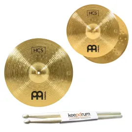Meinl Beckenset HCS 14 Hi-Hat 16 Crash mit keepdrum Drumsticks