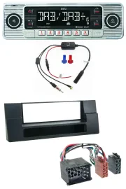 Dietz DAB USB MP3 Bluetooth Autoradio für BMW X5 E53 5er E39 Rundpin Ablagefach