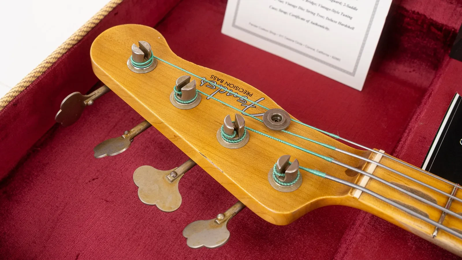 Fender Custom Shop 1956 P-Bass Heavy Relic LE Bass Guitar, Faded Seminole Red