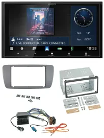 Kenwood Bluetooth 2DIN USB DAB MP3 Autoradio für Seat Ibiza ab 08 conemaragrau