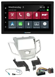 Blaupunkt 2DIN MP3 USB Bluetooth DAB Autoradio für Ford Fiesta 2010-2017 silber