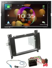 Автомагнитола JVC 2DIN, DAB, Bluetooth, USB, для Mercedes Viano/Vito 2006–2014, черная