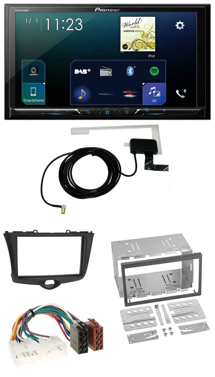 Автомагнитола Pioneer 2DIN DAB USB MP3 Bluetooth для Toyota Yaris (2003–2005)