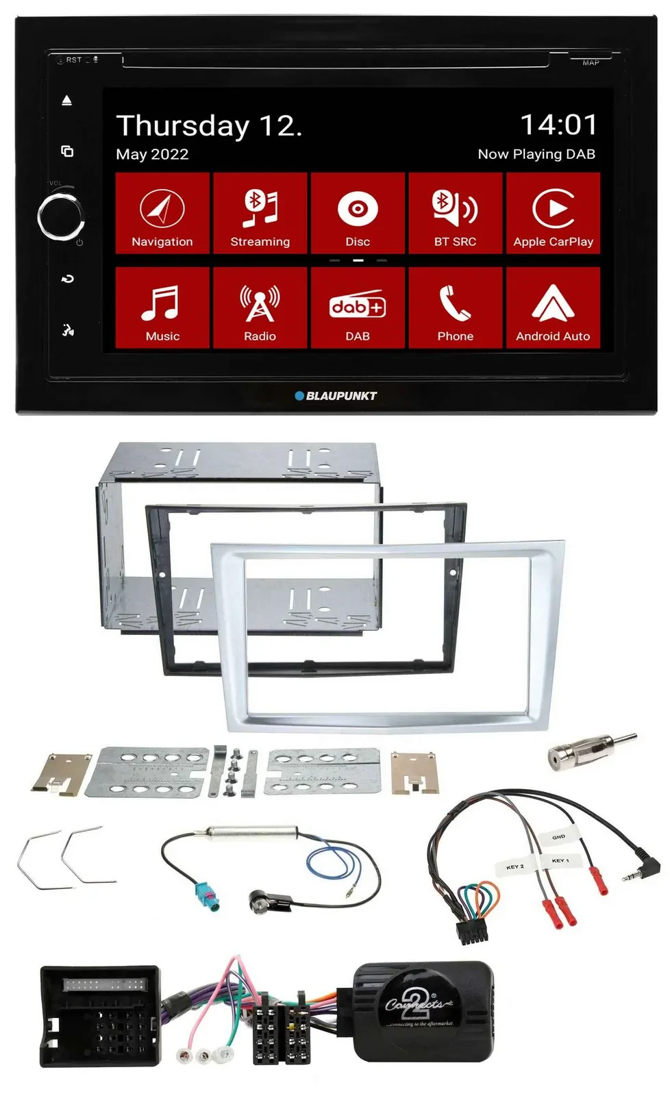 Blaupunkt Lenkrad DVD Bluetooth DAB 2DIN USB Autoradio für Opel Zafira Astra H C