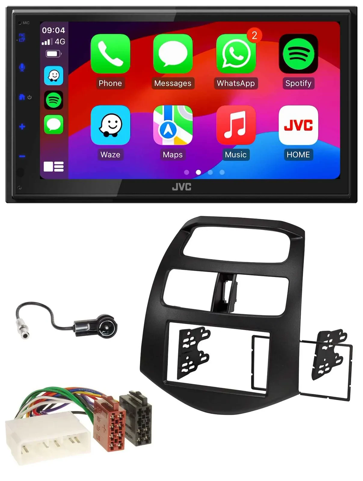 Автомагнитола для Chevrolet Spark (2012–2013) JVC 2-DIN Bluetooth DAB USB MP3