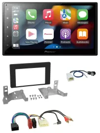 Автомагнитола для Toyota Aygo Pioneer 2DIN DAB Bluetooth USB MP3 черная