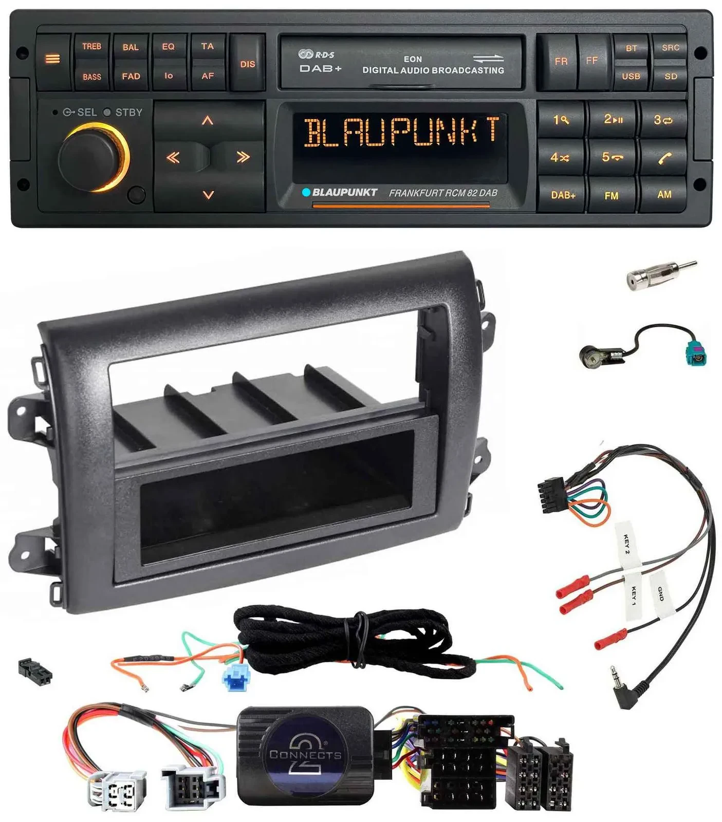 Blaupunkt USB DAB SD Lenkrad Bluetooth Autoradio für Fiat Ducato Serie 8 ab 2021