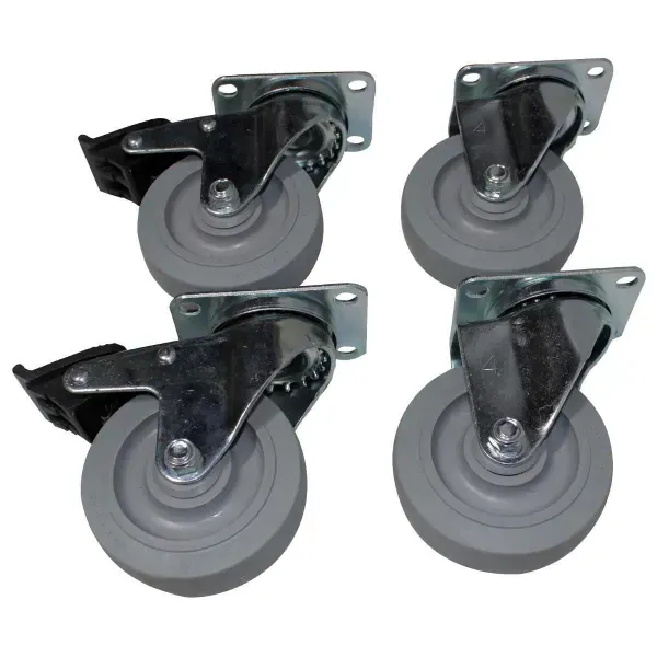 ProX X-CASTER-4GR-95X65 Set of (4) 4" Replacement Caster Wheels in Gray idjnow