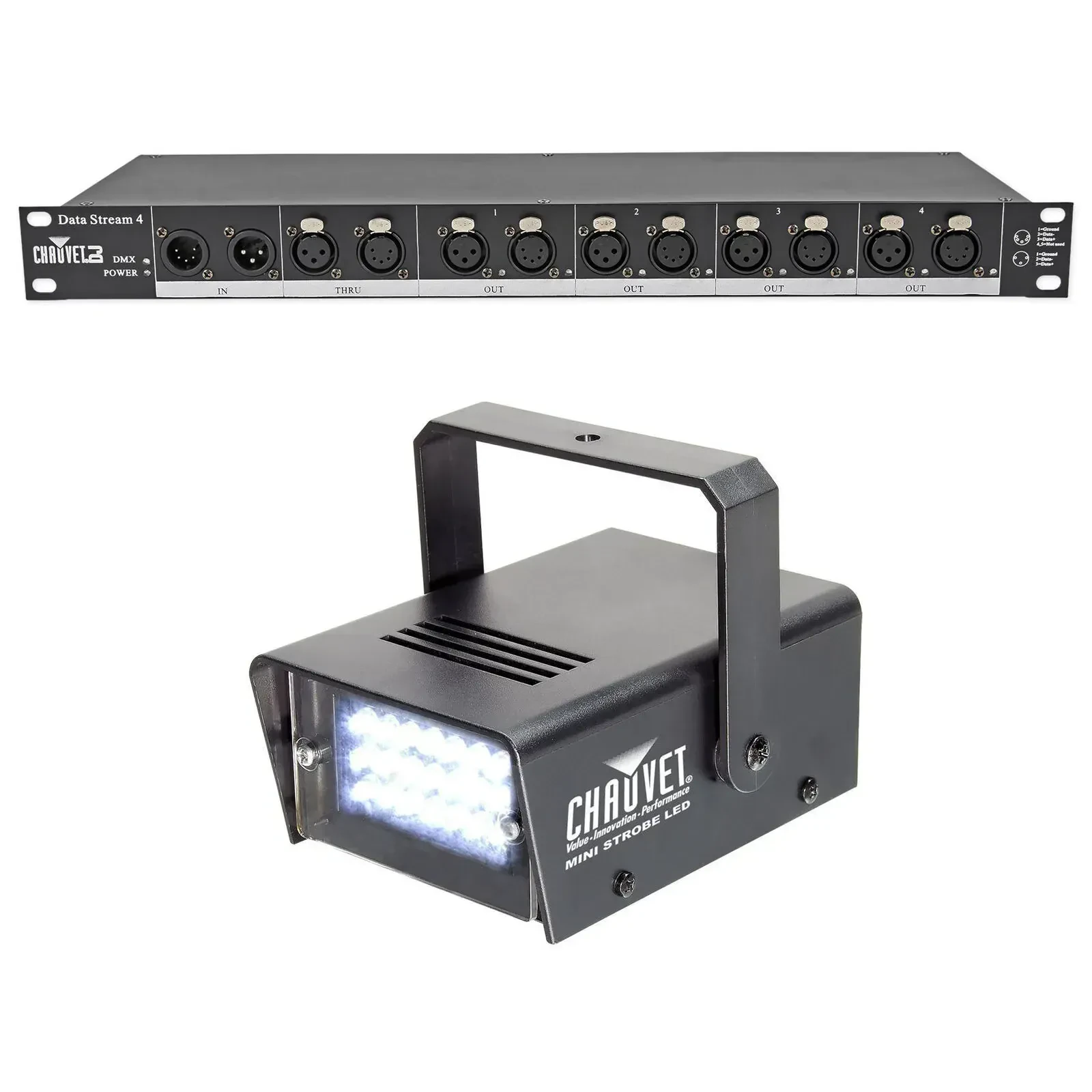 Стробоскоп Chauvet DJ MINI Strobe LED с DMX-сплиттером