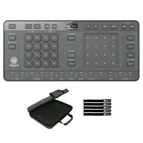 AlphaTheta CHORDCAT 8-Track Portable Groovebox Controller w Case