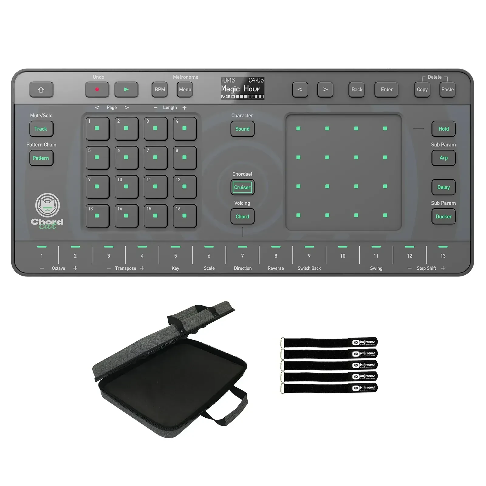 MIDI-контроллер AlphaTheta CHORDCAT 8 треков, портативный, с кейсом