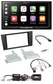Pioneer 2DIN Lenkrad USB DAB DVD Bluetooth Autoradio für Audi A4 2000-2001