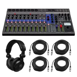 Zoom LiveTrak L-12 12-Channel Digital Mixer & Multitrack Recorder, Bundle with T