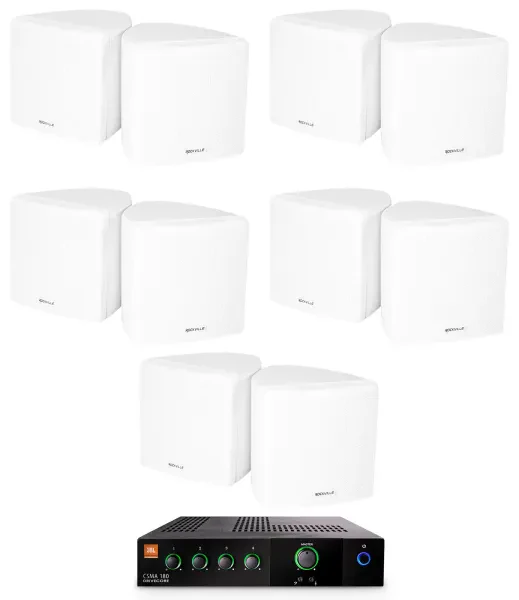 Настенная акустика JBL Cube 70v White с усилителем (10 штук)