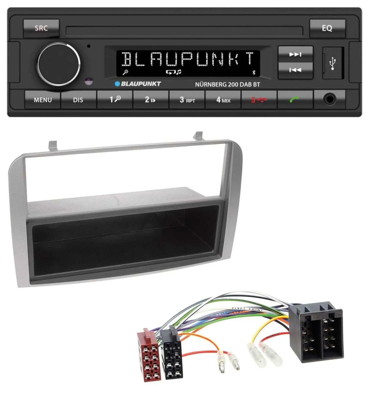 Blaupunkt USB DAB MP3 Bluetooth Autoradio für Alfa Romeo 147 GT silber Ablagefac