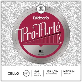Б/У Струны для виолончели D'Addario J59 4/4M 4/4, перлоновое ядро, среднее натяжение