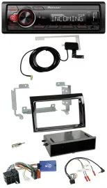 Автомагнитола для Fiat Ducato 2008–2011 Pioneer DAB, Bluetooth, USB, совместима с управлением на руле, цвет черный (piano black)