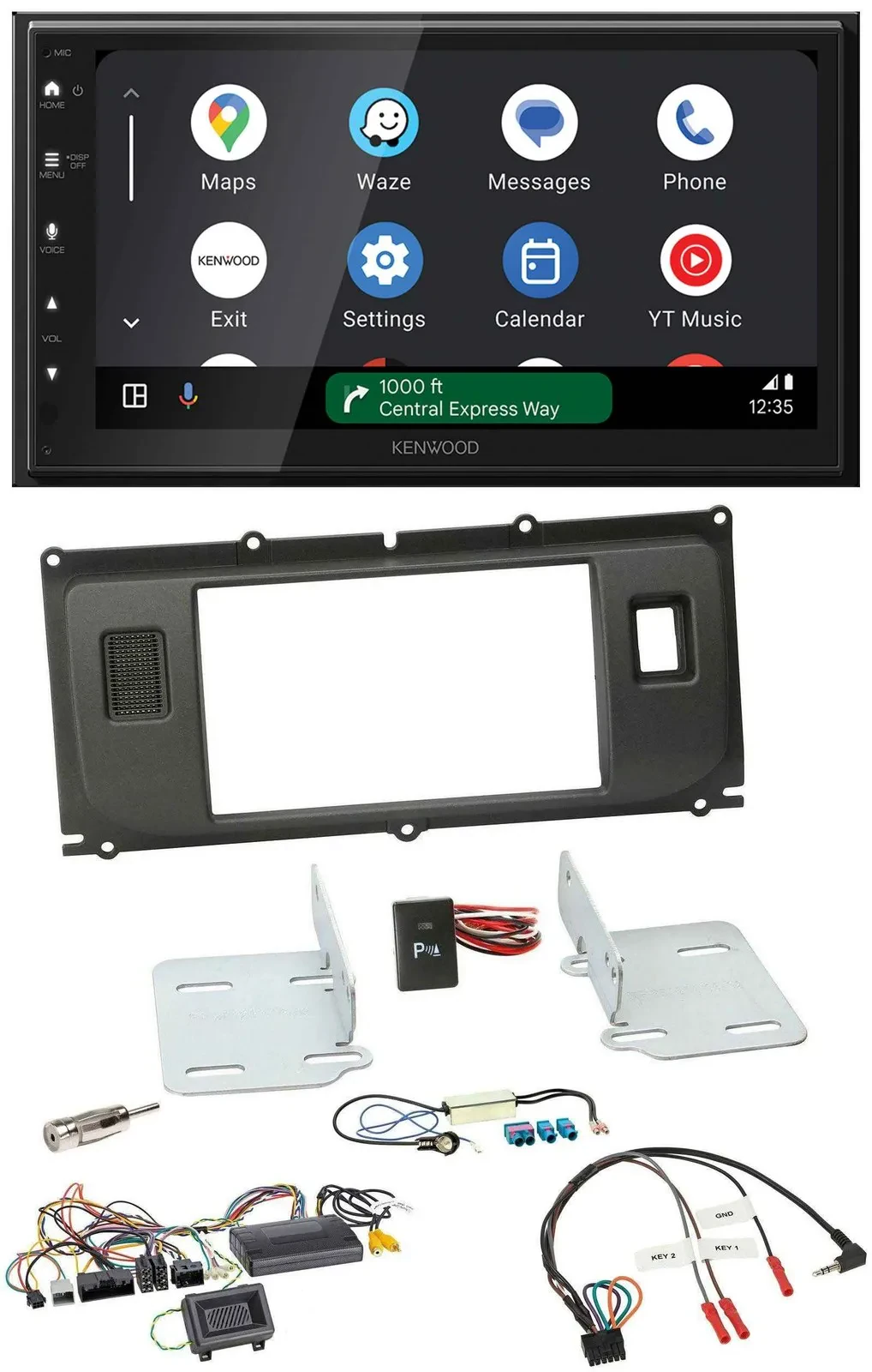 Kenwood DAB Bluetooth USB Lenkrad 2DIN Autoradio für Land Rover Evoque ab 2014