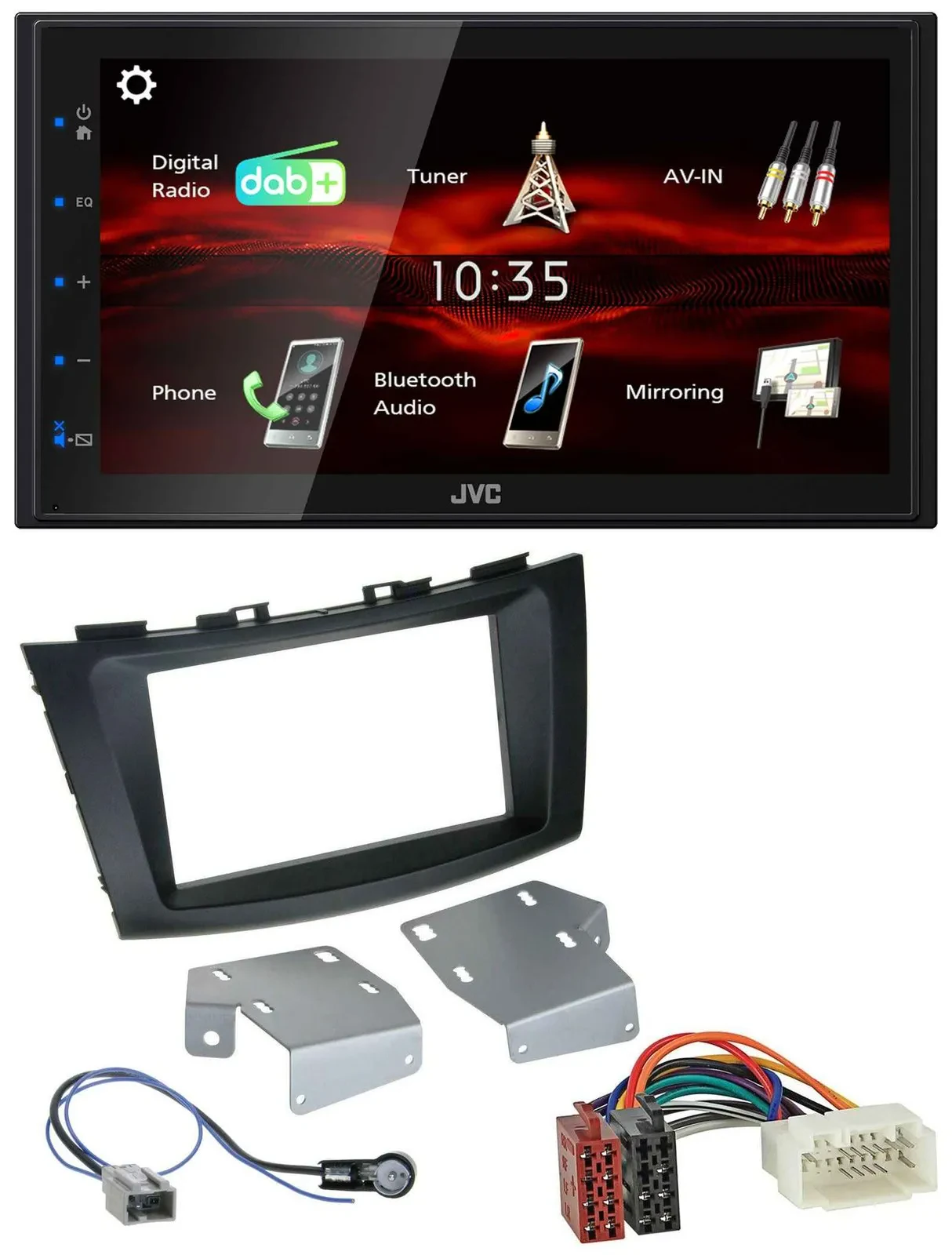 JVC USB Bluetooth MP3 DAB 2DIN Autoradio für Suzuki Swift (ab 2010)